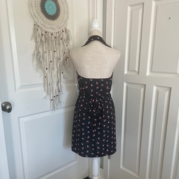Charlotte Russe | NWT Made in USA Halter V-Neck Floral Mini Dress with Belt, S - Picture 5 of 15
